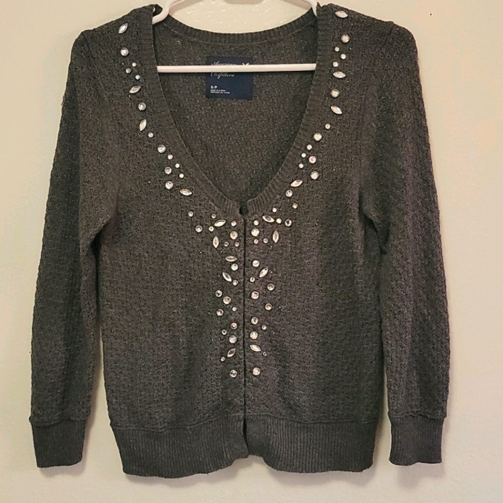 American Eagle Jeweled Cardigan